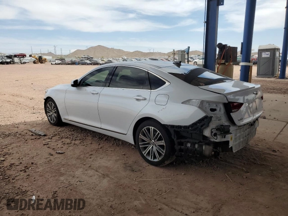 2018 Genesis G80 3.8L z VIN KMHGN4JE3JU285266, wystawiony jako Copart lot #58053355 z przebiegiem 69 335 mil mil oraz Szkoda całkowita • Salvage title. Historia ofert i sprzedaży dostępna na DreamBid. Obrazek 2.
