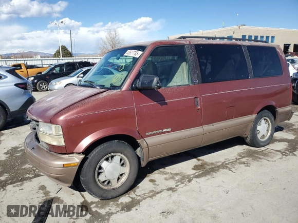 1999 GMC Safari z VIN 1GKEL19W2XB506085, wystawiony jako Copart lot #45527785 z przebiegiem 213 594 mil mil oraz Szkoda całkowita • Salvage title. Historia ofert i sprzedaży dostępna na DreamBid. Obrazek 1.