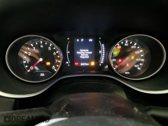 2020 Jeep Compass Latitude with VIN 3C4NJDBB9LT133503, listed as a Copart auction lot 63713255 with 53,373 mi miles and Non repairable. Bid and sale history available at DreamBid. Image 9.