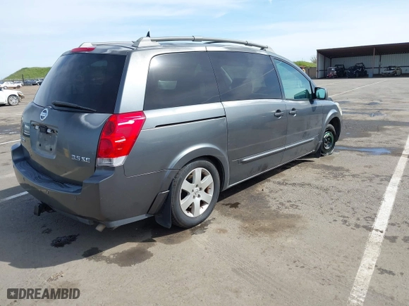 2005 Nissan Quest with VIN 5N1BV28U85N114573, listed as a IAAI auction lot 41841082 with 1 mi miles. Bid and sale history available at carsss.com. Image 4.