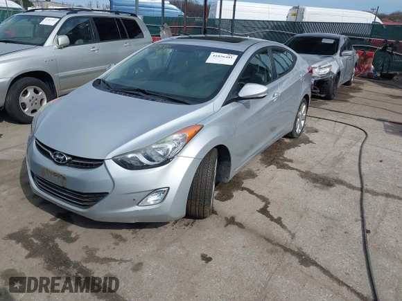 2013 Hyundai Elantra Limited with VIN 5NPDH4AE2DH191473, listed as a IAAI auction lot 41856481 with 54,705 mi miles and . Bid and sale history available at DreamBid. Image 17.