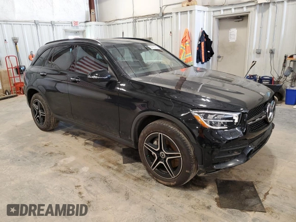 2022 Mercedes-Benz GLC 300 with VIN W1N0G8EB4NV374506, listed as a Copart auction lot 54725765 with 52,518 mi miles and Salvage Title. Bid and sale history available at DreamBid. Image 4.