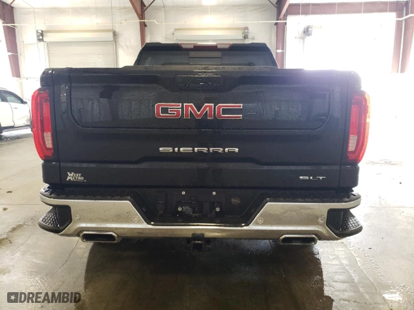 2019 GMC Sierra 1500 SLT with VIN 1GTU9DEL7KZ115033, listed as a Copart auction lot 70777593 with 27,520 mi miles and Salvage Title. Bid and sale history available at carsss.com. Image 6.