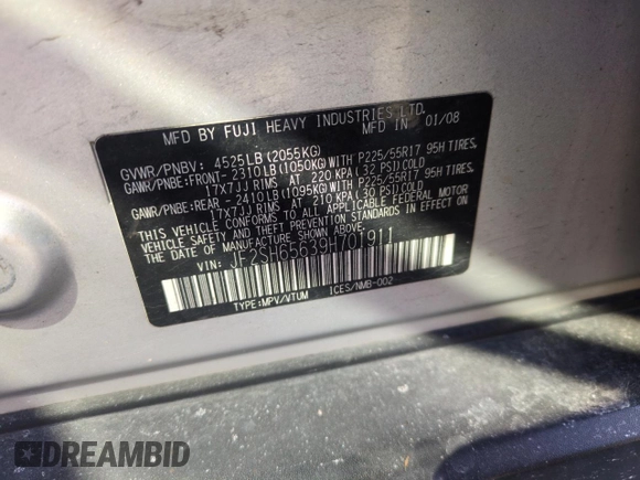 2009 Subaru Forester с VIN JF2SH65639H701911, выставлен на аукционе Copart как лот 43030675 с пробегом 149 321 миль миль и Списание • Salvage title. История ставок и продаж доступна на DreamBid. Изображение 12.