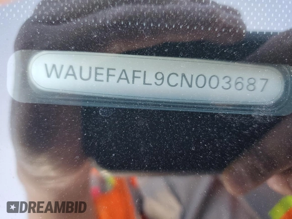 2012 Audi A4 Premium Plus с VIN WAUEFAFL9CN003687, выставлен на аукционе Copart как лот 56969835 с пробегом Не указан миль и Списание • Salvage title. История ставок и продаж доступна на DreamBid. Изображение 12.