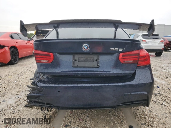 2016 BMW 3 Series 328i with VIN WBA8E9G59GNT88205, listed as a Copart auction lot 59368575 with 97,858 mi miles and Salvage title. Bid and sale history available at DreamBid. Image 6.