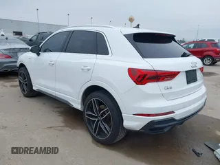 2021 Audi Q3 S line Premium with VIN WA1DECF38M1075416, listed as a IAAI auction lot 41582497 with 78,417 mi miles. Bid and sale history available at carsss.com. Image 3.