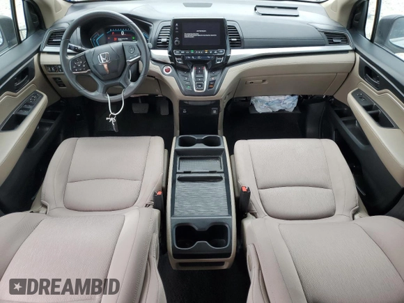 2021 Honda Odyssey EX with VIN 5FNRL6H56MB025283, listed as a Copart auction lot 51373475 with 25,851 mi miles and Salvage Title. Bid and sale history available at DreamBid. Image 8.