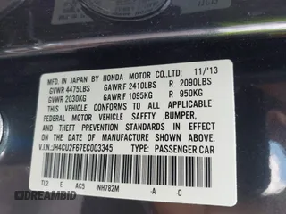 2014 Acura TSX Technology z VIN JH4CU2F67EC003345, wystawiony jako IAAI lot #42453138 z przebiegiem 120 419 mil mil oraz . Historia ofert i sprzedaży dostępna na DreamBid. Obrazek 9.