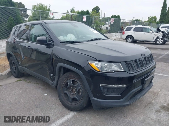 2018 Jeep Compass Sport z VIN 3C4NJCAB2JT250946, wystawiony jako IAAI lot #42444503 z przebiegiem 159 960 mil mil oraz . Historia ofert i sprzedaży dostępna na DreamBid. Obrazek 1.
