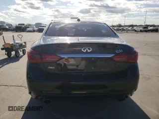 2021 Infiniti Q50 Pure z VIN JN1EV7AR7MM750199, wystawiony jako Copart lot #82635984 z przebiegiem 51 617 mil mil oraz Szkoda całkowita • Salvage title. Historia ofert i sprzedaży dostępna na DreamBid. Obrazek 6.