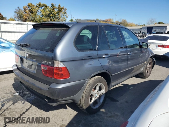 2002 BMW X5 3.0i with VIN 5UXFA53552LP30630, listed as a Copart auction lot 75921764 with 157,669 mi miles and Salvage Title. Bid and sale history available at carsss.com. Image 3.