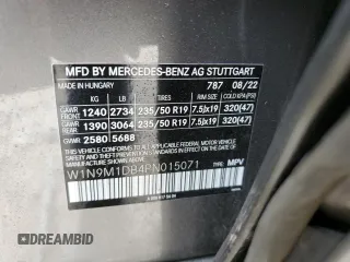 2023 Mercedes-Benz EQB 350 z VIN W1N9M1DB4PN015071, wystawiony jako Copart lot #72705484 z przebiegiem 18 558 mil mil oraz Szkoda całkowita • Salvage title. Historia ofert i sprzedaży dostępna na DreamBid. Obrazek 14.