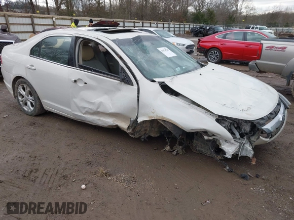 2012 Ford Fusion SE with VIN 3FAHP0HA1CR173855, listed as a IAAI auction lot 41574744 with 1 mi miles. Bid and sale history available at carsss.com. Image 1.