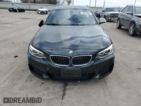 2015 BMW 2 Series M235i with VIN WBA1J7C50FV254060, listed as a Copart auction lot 43622085 with 61,397 mi miles and Salvage Title. Bid and sale history available at carsss.com. Image 5.
