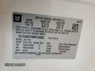 2013 Cadillac Escalade Platinum Edition with VIN 1GYS4DEF9DR124295, listed as a Copart auction lot 43669315 with 127,683 mi miles and Salvage Title. Bid and sale history available at carsss.com. Image 13.