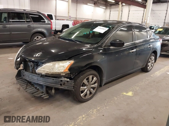 2015 Nissan Sentra S with VIN 3N1AB7AP0FY319869, listed as a IAAI auction lot 41844863 with 144,682 mi miles. Bid and sale history available at carsss.com. Image 2.