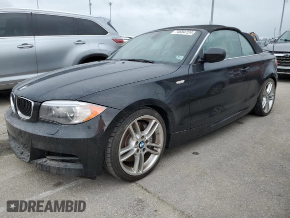 2013 BMW 1 Series 135i with VIN WBAUN7C57DVM27734, listed as a Copart auction lot 74684724 with 0 mi miles and Non Repairable. Bid and sale history available at carsss.com. Image 1.