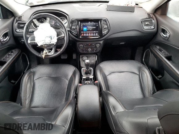 2020 Jeep Compass Limited with VIN 3C4NJDCB1LT111686, listed as a Copart auction lot 53368705 with 96,856 mi miles and Salvage Title. Bid and sale history available at carsss.com. Image 8.