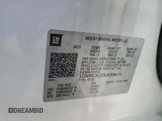 2019 Chevrolet Suburban Premier with VIN 1GNSKJKJ7KR339570, listed as a Copart auction lot 60350984 with 114,689 mi miles and Non Repairable. Bid and sale history available at DreamBid. Image 13.