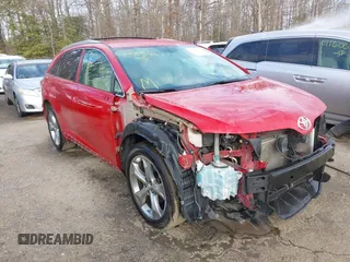 2013 Toyota Venza LE with VIN 4T3ZK3BB6DU052865, listed as a IAAI auction lot 41583162 with 182,244 mi miles. Bid and sale history available at carsss.com. Image 1.