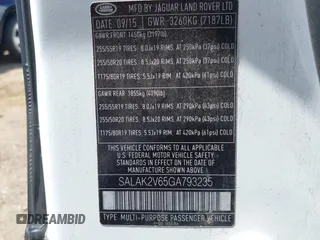 2016 Land Rover LR4 HSE Lux с VIN SALAK2V65GA793235, выставлен на аукционе IAAI как лот 42803732 с пробегом 132 768 миль миль и . История ставок и продаж доступна на DreamBid. Изображение 9.