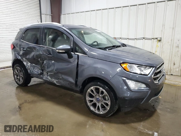 2019 Ford EcoSport Titanium with VIN MAJ6S3KL9KC285706, listed as a Copart auction lot 54191865 with 57,124 mi miles and Salvage Title. Bid and sale history available at DreamBid. Image 4.