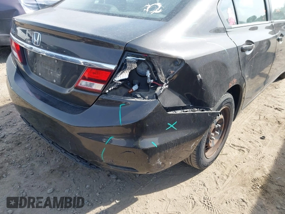 2013 Honda Civic LX with VIN 19XFB2F50DE206161, listed as a IAAI auction lot 41773555 with 165,733 mi miles and . Bid and sale history available at DreamBid. Image 6.