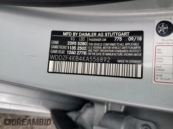 2019 Mercedes-Benz E-Class E 300 with VIN WDDZF4KB4KA556892, listed as a Copart auction lot 51997325 with 109,766 mi miles and Salvage Title. Bid and sale history available at carsss.com. Image 14.