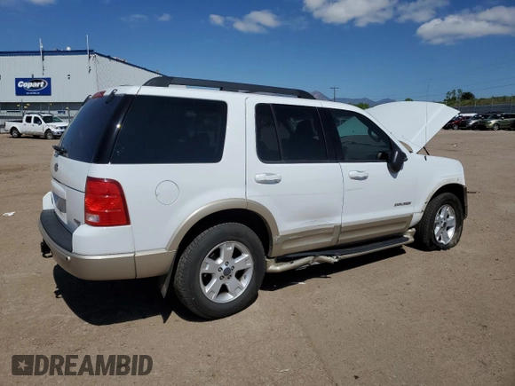 2005 Ford Explorer Eddie Bauer z VIN 1FMZU74W55UB03610, wystawiony jako Copart lot #58259655 z przebiegiem 63 644 mil mil oraz Szkoda całkowita • Salvage title. Historia ofert i sprzedaży dostępna na DreamBid. Obrazek 3.