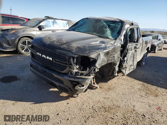 2024 Ram 1500 Tradesman with VIN 1C6SRECG8RN205674, listed as a Copart auction lot 88942195 with 21,121 mi miles and Salvage title. Bid and sale history available at DreamBid. Image 1.
