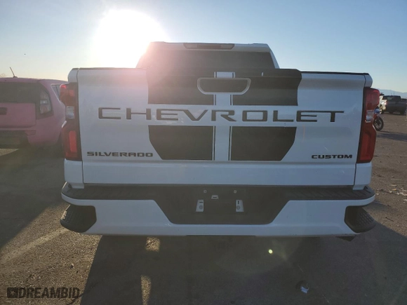 2021 Chevrolet Silverado 1500 Custom with VIN 1GCPWBEK2MZ191280, listed as a Copart auction lot 88977515 with 120,649 mi miles and Salvage Title. Bid and sale history available at carsss.com. Image 6.