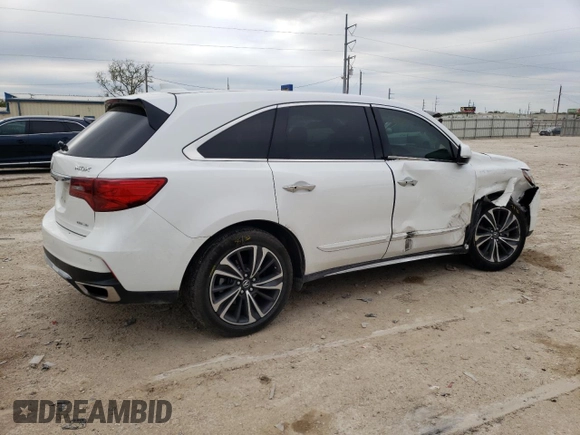2020 Acura MDX w/Technology Pkg with VIN 5J8YD4H53LL052628, listed as a Copart auction lot 45430543 with 10,912 mi miles. Bid and sale history available at carsss.com. Image 3.