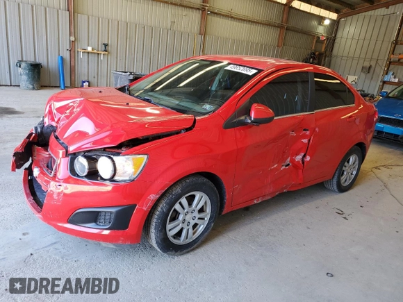 2015 Chevrolet Sonic LT with VIN 1G1JC5SG3F4176666, listed as a Copart auction lot 49652695 with 96,741 mi miles and Salvage Title. Bid and sale history available at DreamBid. Image 1.