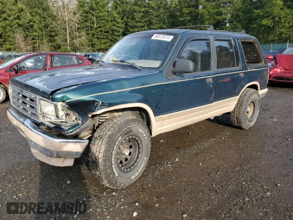 1992 Ford Explorer Eddie Bauer with VIN 1FMDU34X1NUB84827, listed as a Copart auction lot 86973574 with 73,452 mi miles and Salvage title. Bid and sale history available at DreamBid. Image 1.