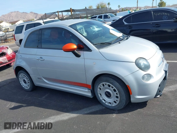 2014 FIAT 500e with VIN 3C3CFFGE7ET172881, listed as a IAAI auction lot 41610593 with 70,768 mi miles. Bid and sale history available at carsss.com. Image 16.