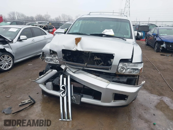 2006 Infiniti QX56 with VIN 5N3AA08C56N810383, listed as a IAAI auction lot 41537122 with 213,814 mi miles. Bid and sale history available at carsss.com. Image 12.