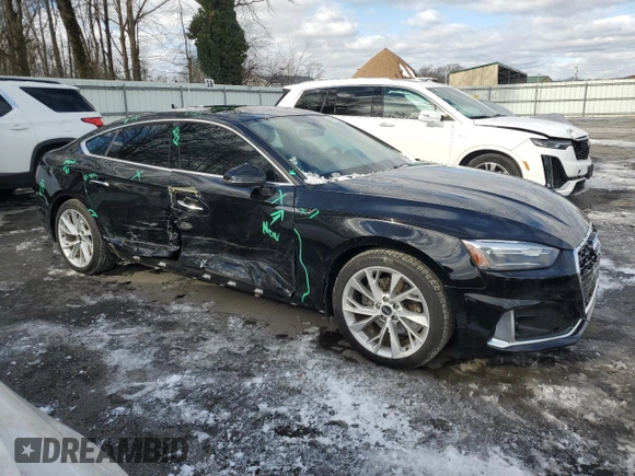 2022 Audi A5 Sportback Premium with VIN WAUABCF59NA016750, listed as a Copart auction lot 41437385 with 16,300 mi miles and Salvage Title. Bid and sale history available at carsss.com. Image 4.