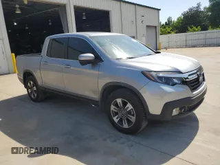 2019 Honda Ridgeline RTL-T with VIN 5FPYK3F67KB031672, listed as a Copart auction lot 55080205 with 106,912 mi miles and Salvage title. Bid and sale history available at DreamBid. Image 4.