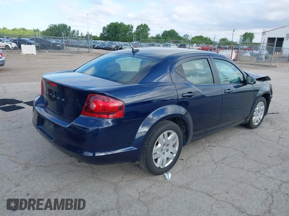 2014 Dodge Avenger SE with VIN 1C3CDZAB1EN111015, listed as a IAAI auction lot 42330669 with 82,265 mi miles and . Bid and sale history available at DreamBid. Image 4.