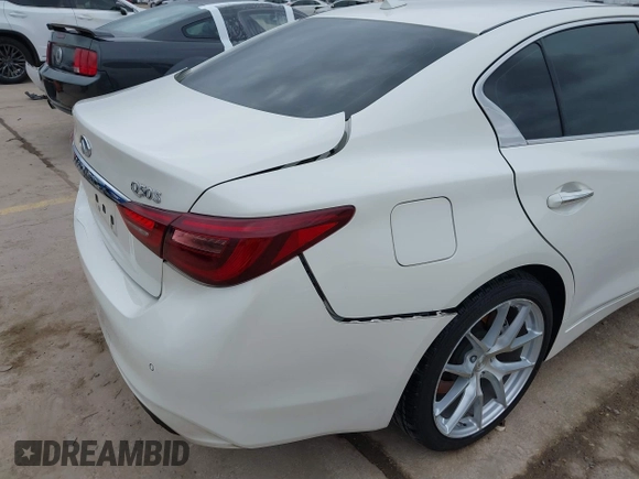 2020 Infiniti Q50 Luxe with VIN JN1EV7AP4LM200455, listed as a IAAI auction lot 41514036 with 76,441 mi miles and . Bid and sale history available at DreamBid. Image 17.