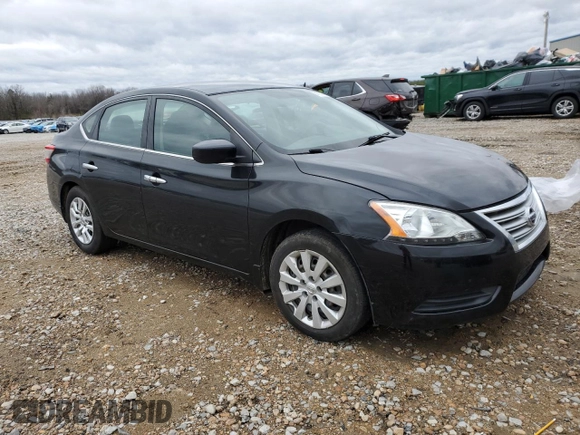 2015 Nissan Sentra SV with VIN 3N1AB7APXFL643408, listed as a Copart auction lot 47801415 with 154,392 mi miles and Salvage Title. Bid and sale history available at carsss.com. Image 4.