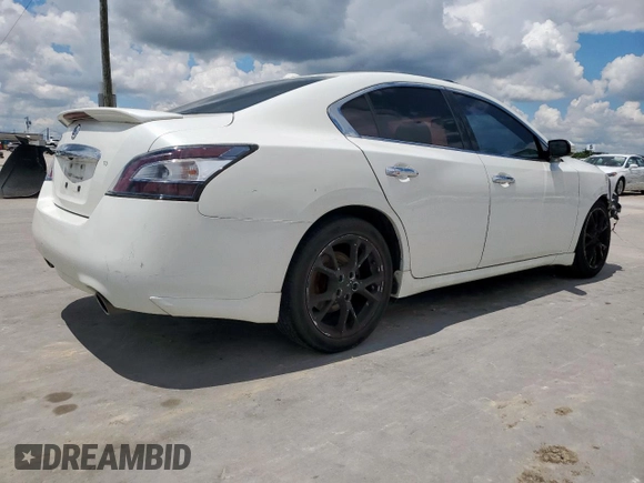 2014 Nissan Maxima SV with VIN 1N4AA5AP3EC467676, listed as a Copart auction lot 56574015 with 158,612 mi miles and Salvage title. Bid and sale history available at DreamBid. Image 3.