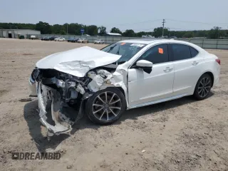 2018 Acura TLX Technology z VIN 19UUB2F54JA005600, wystawiony jako Copart lot #59084675 z przebiegiem Nie podano mil oraz Szkoda całkowita • Salvage title. Historia ofert i sprzedaży dostępna na DreamBid. Obrazek 1.