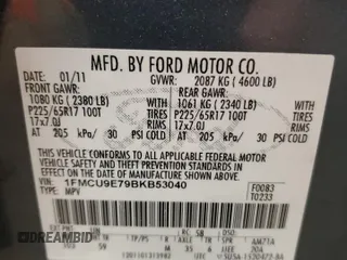 2011 Ford Escape Limited with VIN 1FMCU9E79BKB53040, listed as a Copart auction lot 50304205 with 196,163 mi miles and Clean Title. Bid and sale history available at DreamBid. Image 13.