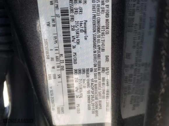2018 Ford Focus SE with VIN 1FADP3F26JL201530, listed as a Copart auction lot 48395265 with 66,983 mi miles and Salvage Title. Bid and sale history available at carsss.com. Image 13.