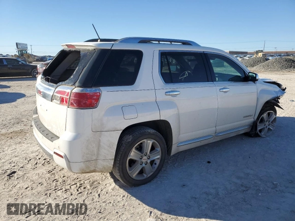 2015 GMC Terrain Denali with VIN 2GKALUEK4F6250827, listed as a Copart auction lot 86995164 with 0 mi miles and Salvage Title. Bid and sale history available at carsss.com. Image 3.