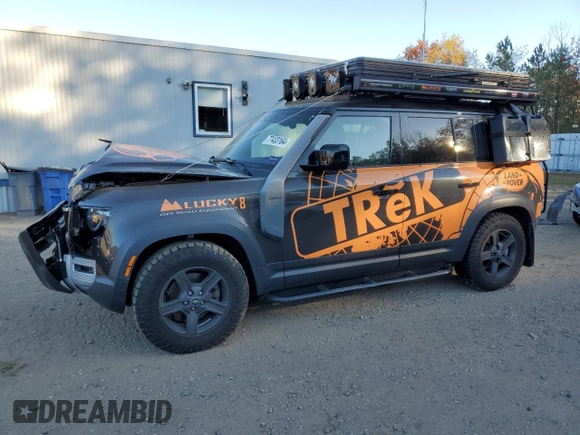 2023 Land Rover Defender S with VIN SALEJ7EX3P2121582, listed as a Copart auction lot 77433164 with 26,507 mi miles and Salvage title. Bid and sale history available at DreamBid. Image 1.