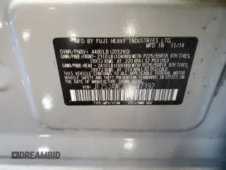 2015 Subaru Forester Touring with VIN JF2SJAWC2FH547392, listed as a Copart auction lot 63800445 with 114,119 mi miles and Salvage title. Bid and sale history available at DreamBid. Image 13.