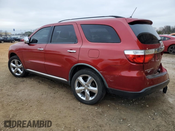 2011 Dodge Durango Citadel with VIN 1D4RD5GGXBC673331, listed as a Copart auction lot 43853155 with 179,273 mi miles and Salvage title. Bid and sale history available at DreamBid. Image 2.